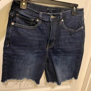 Lucky brand high rise denim fray edged shorts